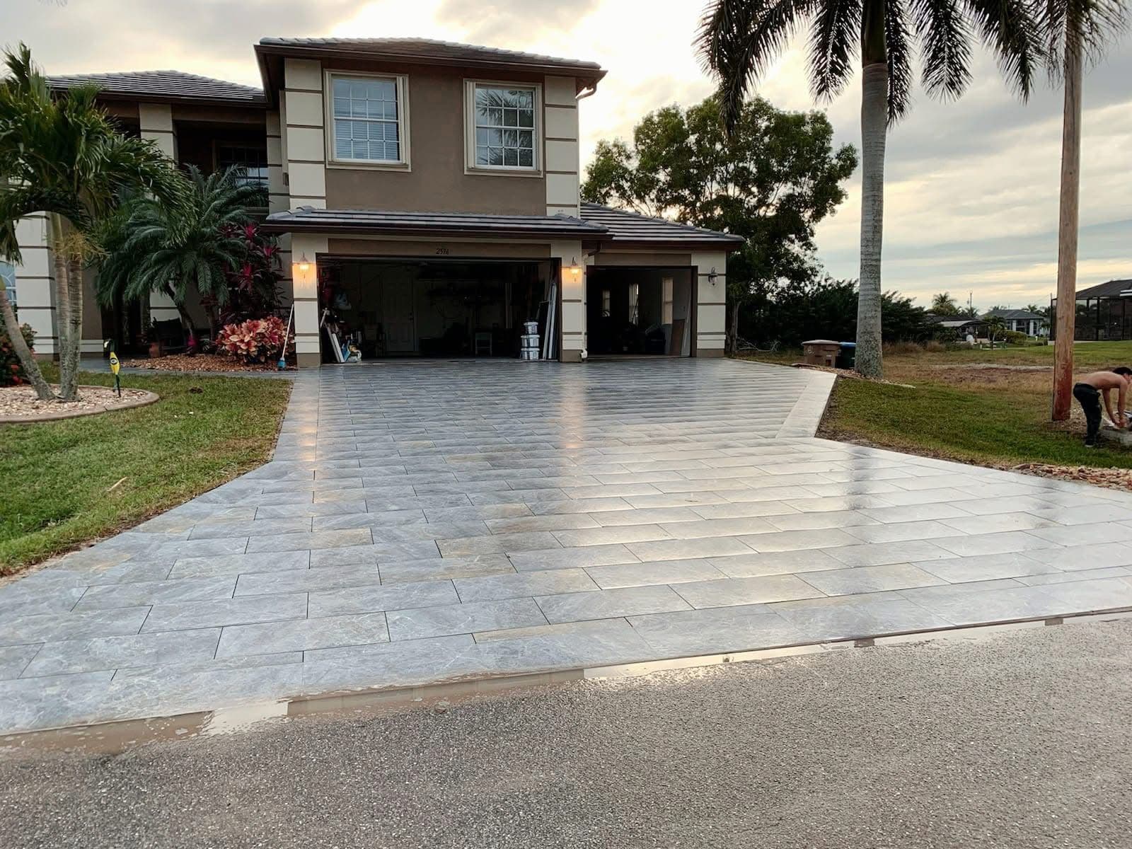 Project Porcelain Paver Driveway That Turns Heads Every Day image